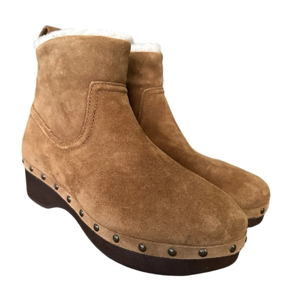 NIB MADEWELL The Marceline Clog Boot in Shearling Toffee Size 5